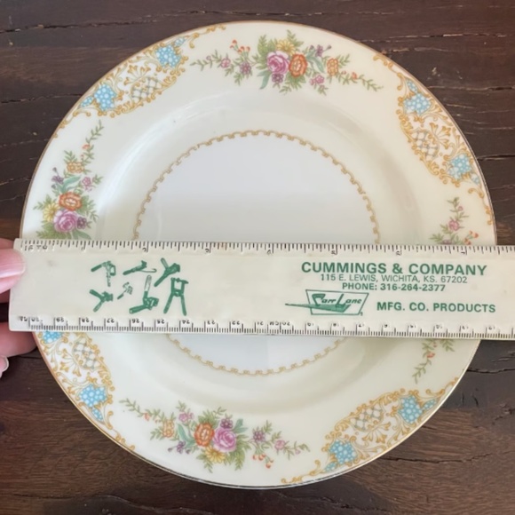 RARE Noritake China Bread or Salad Plate, Small Plate, Floral Spray, Gold Trim - Picture 6 of 7